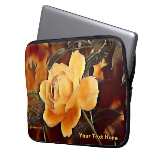 Rose Laptopschutzhülle (Vorderseite Links)