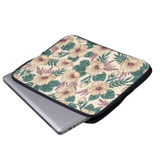 Rose Laptopschutzhülle (Vorne Knopf)