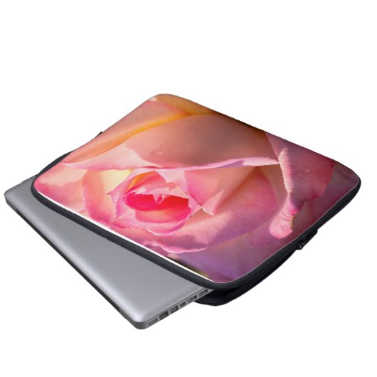 Rose Laptopschutzhülle (Vorne Knopf)