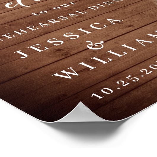 Rose Laterne Rustikale Probe Abendessen aus Holz Poster (Ecke)