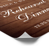 Rose Laterne Rustikale Probe Abendessen aus Holz Poster (Ecke)