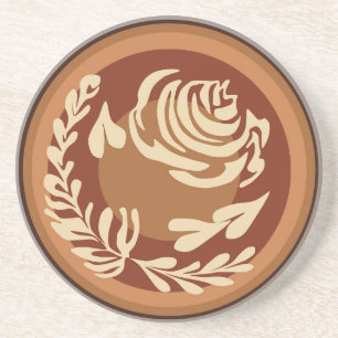 Rose Latte Art Untersetzer