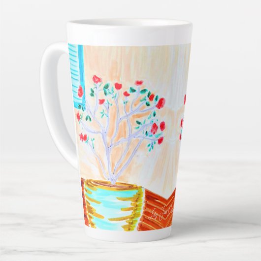Rose Latte Coffee Tasse von Ariella & Lily Designs (Linke Ecke)
