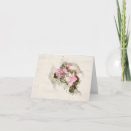 Rose Laurel Flower Karte