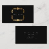 Rose Laurel Golden Foil Visitenkarte (Vorne/Hinten)