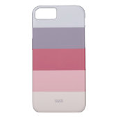 Rose Lavendel Lila-rosa gestrichene Monogramm-Hüll Case-Mate iPhone Hülle (Rückseite)