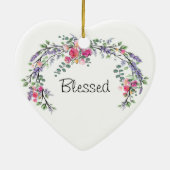 Rose Lavender und Eukalyptus | Erste WeihnachtsWei Keramik Ornament (Hinten)