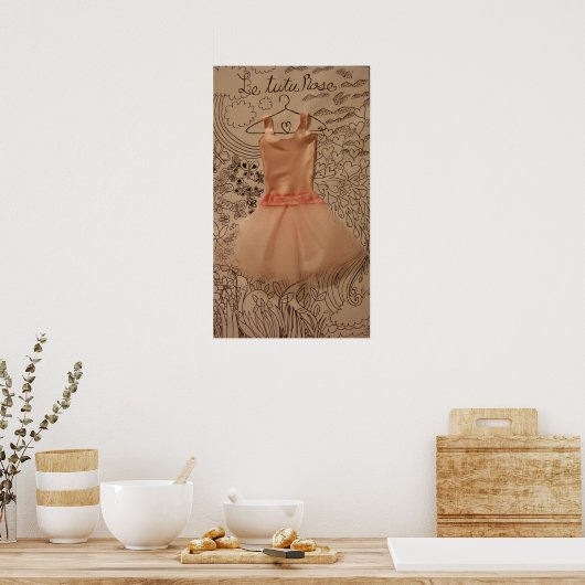 Rose Le Tutu (der rosa Tutu) Poster (Küche)