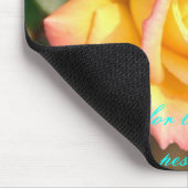 Rose, Leben ist wie ein Rosengarten - Uhr für Th… Mousepad (Ecke)