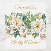 Rose Lebensmittel und Getränke-Label-Set Weinetikett (Einzelnes Label)