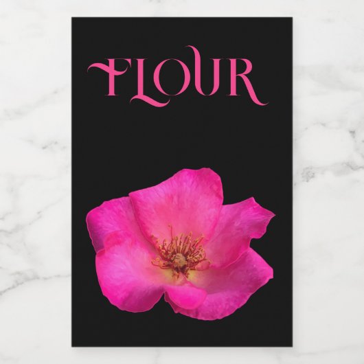 Rose Lebensmitteletikett (Einzelnes Label)