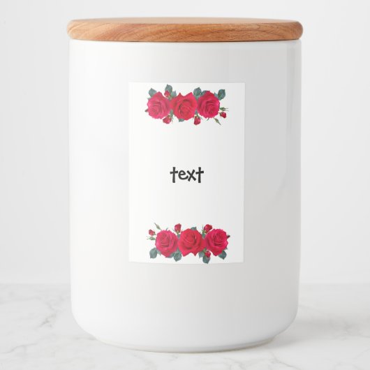 Rose Lebensmitteletikett (Vorderseite)