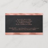 Rose | Leder | Salon-Logo Visitenkarte (Rückseite)