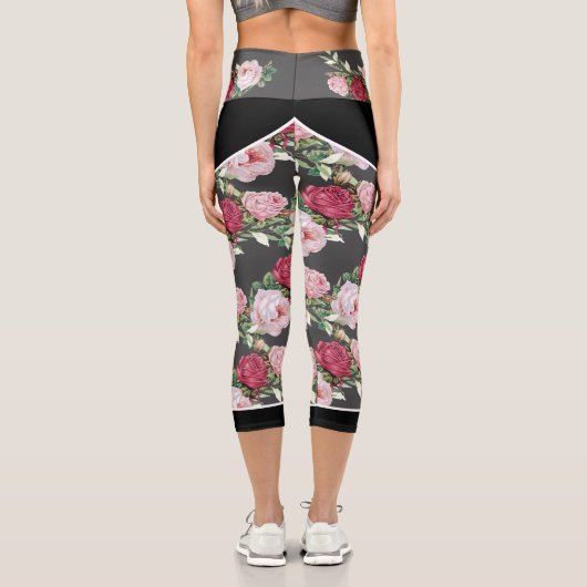 Rose Leggings - Capri (dunkelgrau) (Rückseite)