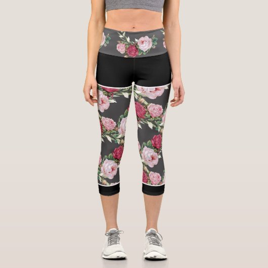 Rose Leggings - Capri (dunkelgrau) (Vorderseite)