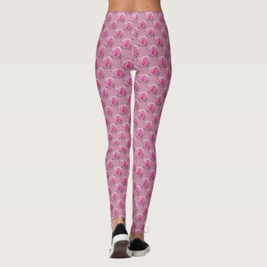 Rose Leggings Niedlich Rosa Leggings (Rückseite)