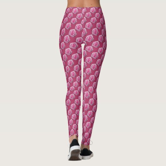 Rose Leggings Niedlich Rosa Leggings (Rückseite)