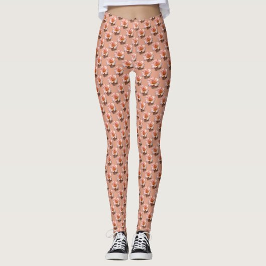 Rose Leggings Peach Wilde Rose Leggings (Vorderseite)