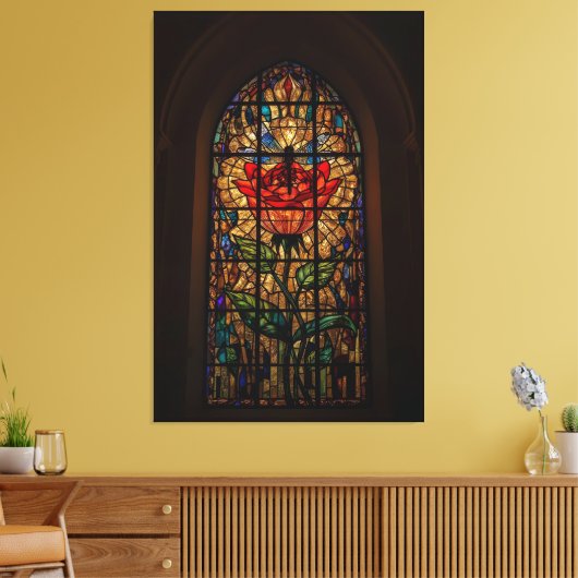 Rose Leinwanddruck (Insitu (Wohnzimmer))