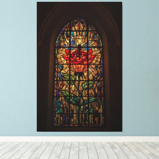 Rose Leinwanddruck (Insitu (Holzboden))