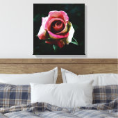 Rose Leinwanddruck (Insitu (Schlafzimmer))