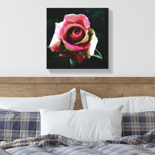 Rose Leinwanddruck (Insitu (Schlafzimmer))