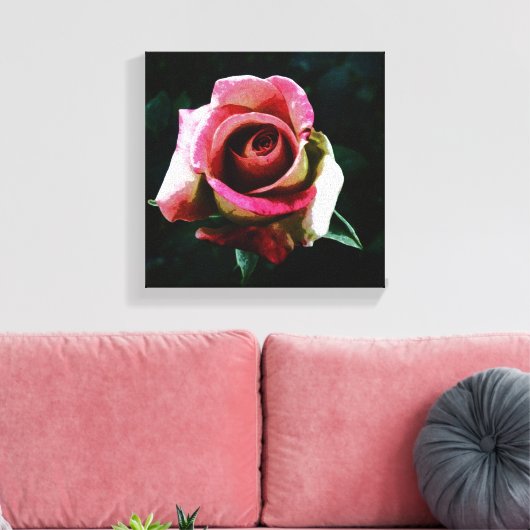 Rose Leinwanddruck (Insitu (Wohnzimmer))