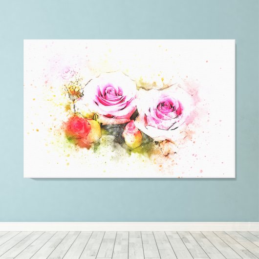 Rose Leinwanddruck (Insitu (Holzboden))