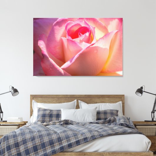 Rose Leinwanddruck (Insitu (Schlafzimmer))