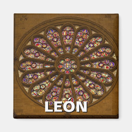 Rose León Spain Cathedral Magnet (Vorne)