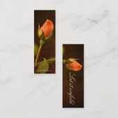 Rose Lesezeichen Mini Visitenkarte (Vorne/Hinten)