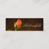 Rose Lesezeichen Mini Visitenkarte (Rückseite)