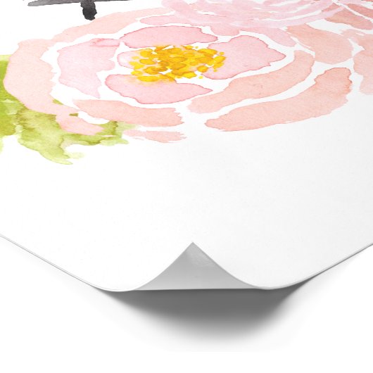 Rose Libellen Poster (Ecke)