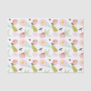 Rose Libellen Seidenpapier
