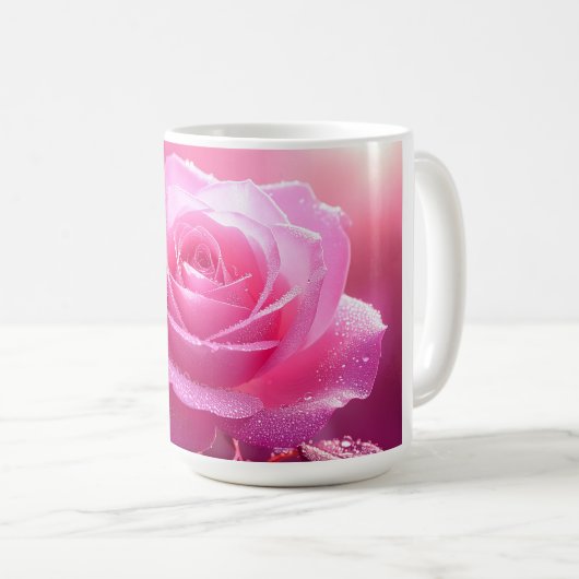 Rose Liebe Kaffeetasse (VorderseiteRechts)