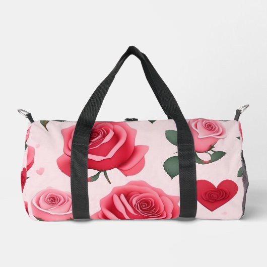 Rose Liebe Moderne Vintage Sammlung Duffle Bag (Vorderseite)
