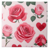 Rose Liebe Moderne Vintage Sammlung Fliese (Vorderseite)