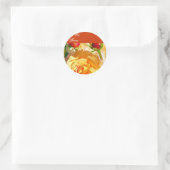 Rose Liebe_ Runder Aufkleber (Tasche)