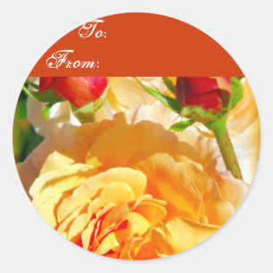 Rose Liebe_ Runder Aufkleber