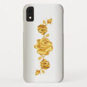 Rose liebt Design Gold auf Silber Case-Mate iPhone Hülle (Rückseite)