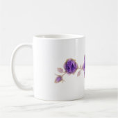 Rose liebt Design metallische Lila Rose Kaffeetasse (Links)