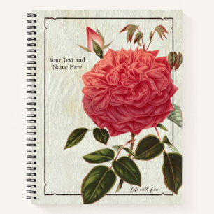 Rose Life mit Liebe Notebook - Blumengarm! Notizblock
