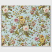 Rose Light Blue Geschenkpapier (Flach)