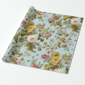 Rose Light Blue Geschenkpapier