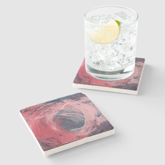 Rose Light I Steinuntersetzer (Seitenansicht)