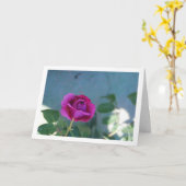 Rose lila Blumengarten Karte (Gelbe Blume)