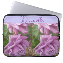 Rose Lila Blüten Blumen Mädchen Name Geburtstag Laptopschutzhülle