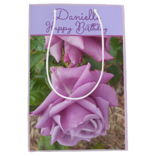 Rose Lila Blüten Blumen Mädchen Name Geburtstag Mittlere Geschenktüte