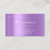 Rose Lila Glitzer Makeup Artist Event Planner Terminkarte (Rückseite)