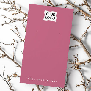 Rose Lila hinzufügen Logo Ohrring-Display-Karte